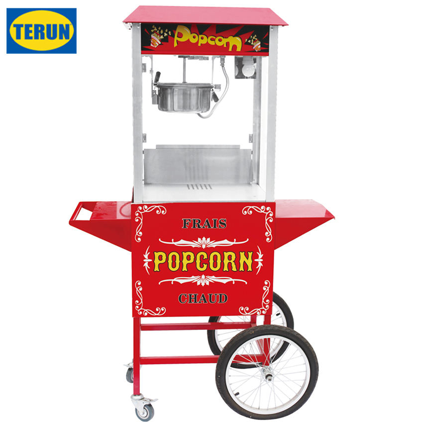 ELECTRIC POPCORN MACHINE CART   1 6 